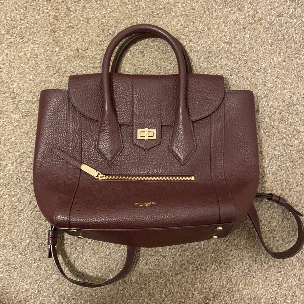 Henri Bendel Plum Leather Backpack